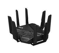 ASUS RT-BE96U BE19000 802.11BE Routeur Extensible Wi-FI 7 tri-Bande avec Prise en Charge 6 GHz, Double Port 10G, 320 MHz, sécurité Internet à Vie, MLO, Perforation Multi-RU, Support AiMesh