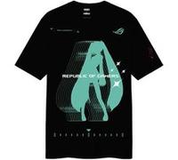 Asus Tee-Shirt Rog I Edition Hatsune Miku T-Shirt Noir Mixte Xxl, Coupe Unisexe, Édition Collector Gaming