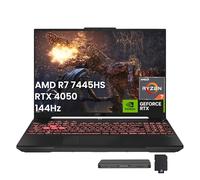 ASUS TUF A16 Ordinateur portable de jeu WUXGA 16" 144 Hz, AMD Ryzen 7 7445HS, carte graphique GeForce RTX 4050, DDR5 32 Go, SSD 1 To, clavier rétroéclairé RVB 1 zone, copilote, Wi-Fi 6, Win 11, gris
