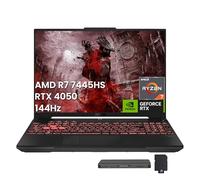 ASUS TUF A16 Ordinateur portable de jeu WUXGA 16" 144 Hz, AMD Ryzen 7 7445HS, GeForce RTX 4050, 16 Go DDR5, 1 To SSD, clavier rétroéclairé RVB, copilote, caméra 720p, Win 11 Pro, gris, ensemble