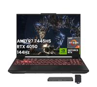 ASUS TUF A16 Ordinateur portable de jeu WUXGA 16" 144 Hz, AMD Ryzen 7 7445HS, NVIDIA GeForce RTX 4050, 64 Go DDR5, 4 To SSD, clavier rétroéclairé RVB, copilote, webcam, Windows 11 Pro, gris, ensemble