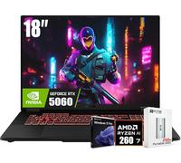 ASUS TUF A18 Ordinateur portable de jeu - AMD Ryzen 7 260 Beat i9-13905H - NVIDIA RTX 5060-64 Go de RAM - SSD de 2 To - Écran WUXGA de 18" - Clavier rétroéclairé RVB - Caméra Full HD Win 11 Pro, avec