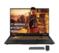 ASUS TUF F16 Ordinateur portable de jeu WUXGA 16" 165 Hz, Intel i7-14650HX, NVIDIA GeForce RTX 5070 8 Go, 64 Go DDR5, 2 To SSD, clavier rétroéclairé RVB, caméra infrarouge 1080p, Wi-Fi 6E, Win 11