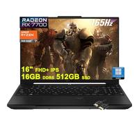 ASUS TUF Gaming A16 Ordinateur portable | 16" FHD+ 165 Hz 100 % sRGB | AMD 8-core Ryzen 7 7735HS | 16 Go DDR5 512 Go SSD | Radeon RX7700S 8 Go graphique (>RTX4060) | USB-C rétroéclairé USB4 Win11Pro +