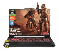 ASUS TUF Gaming A16 Ordinateur portable 16" WUXGA IPS 144 Hz AMD 6 cœurs Ryzen 7 7445HS 16 Go de RAM 512 Go SSD GeForce RTX 4050 (jusqu'à 194 AI Tops) Rétroéclairé RVB USB4 Bidirectionnel AI Antibruit