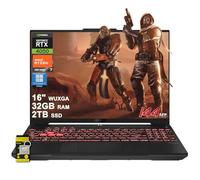 ASUS TUF Gaming A16 Ordinateur portable 16" WUXGA IPS 144 Hz AMD 6 cœurs Ryzen 7 7445HS 32 Go de RAM 2 To SSD GeForce RTX 4050 (jusqu'à 194 AI Tops) Rétroéclairé RVB USB4 Annulation du bruit AI