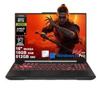 ASUS TUF Gaming A16 Ordinateur portable 16" WUXGA IPS 144 Hz AMD 8 cœurs Ryzen 7 170 16 Go de RAM 512 Go SSD GeForce RTX 4050 RVB rétroéclairé Type-c AI Annulation du bruit Win11Pro ICP Hub