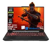 ASUS TUF Gaming A16 Ordinateur portable 16" WUXGA IPS 144 Hz AMD 8 cœurs Ryzen 7 170 64 Go de RAM 2 To SSD GeForce RTX 4050 RVB rétroéclairé Type-c AI Annulation du bruit Win11Pro ICP Hub