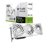 ASUS TUF Gaming GeForce RTX 5070 Ti 16GB GDDR7 OC Edition (Blanc) - Carte Graphique Gaming (PCIe 5.0, HDMI, Display 2.1, 3.125 Slot, Ventilateurs axiaux, revêtement Protecteur PCB)