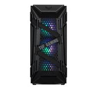 ASUS TUF Gaming GT301 Boîtier PC Gaming ATX, Panneau Avant alvéolé en Verre trempé, 3 Ventilateurs 120 mm avec RGB adressable et Aura Sync, Un Ventilateur arrière 120 mm