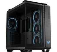 ASUS TUF Gaming GT502 Horizon TG ARGB Black, châssis Double Chambre avec Design panoramique et Panneau en Verre, 4 Ventilateurs ARGB préinstallés, Port USB-C Haute Vitesse, montable sans Outils, Noir
