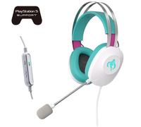 ASUS TUF Gaming H1 Gen II Hatsune Miku Edition Casque Avec fil Arceau USB Type-A Rose, Turquoise et Blanc