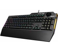 ASUS TUF Gaming K1, Full size (100%), Câble, USB, Commutateur à membrane, LED RVB, Noir