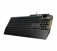 ASUS TUF Gaming K1 clavier USB Anglais, Espagnole Noir