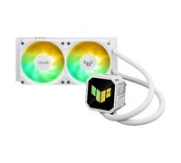ASUS TUF Gaming LC III 240 ARGB White All-in-One Liquid CPU Refroidissement à eau (deux ventilateurs préinstallés, Aura ARGB, tuyaux de 400 mm, pour Intel LGA 1851, 1700, 1200 et AMD AM5 et AM4, blanc