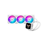 ASUS TUF Gaming LC III 360 ARGB LCD WHITE, dispositif de refroidissement liquide tout-en-un, trois ventilateurs ARGB préinstallés, écran IPS LCD 2,8, tubes de 400 mm, blanc