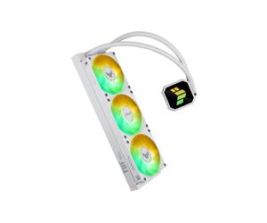 ASUS TUF Gaming LC III 360 ARGB White Edition - Refroidisseur liquide AIO, Socket LGA 1200/1700/1851/AM4/AM5, Radiateur 397x120x27mm, 3x120mm, 650-2600 RPM
