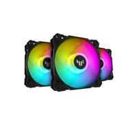 ASUS TUF Gaming TF120 ARGB Kit 3 Ventilateurs 120mm 250-1900 tr/min 76 CFM 29dB Noir pour Boîtier PC avec Contrôleur ARGB