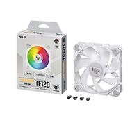 ASUS TUF Gaming TF120 ARGB Ventilateur de châssis édition blanche 3 broches LED personnalisables, roulement dynamique fluide avancé