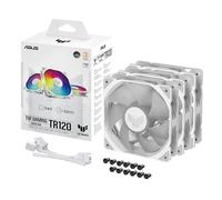 ASUS TUF Gaming TR120 ARGB 3IN1 Blanc - triple pack (28mm frame fan, 3.3mm H2O high static pressure, 77.4 CFM airflow, double-layer LED array, aura sync, PWM fan control, Wide RPM range)