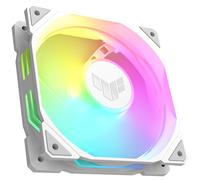 ASUS TUF Gaming TR120 ARGB Reverse White (Ventilateur 28mm, 3.3mm H2O Haute Pression Statique, 77.4 CFM de Flux d'air, Double Couche de LED, Aura Sync, PWM Fan Control, Wide RPM Range)
