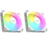 ASUS TUF Gaming TR120 ARGB Standard Blade White Ventilateur de boîtier (120 mm PWM, 2000 tr/min, 3,3 mm H2O, 77,4 CFM, 16 LED RVB adressables individuellement, blanc) (Lot de 2)