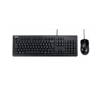ASUS U2000 Keyboard + Mouse Set clavier Souris incluse Universel USB Noir