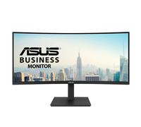 ASUS Business VA34VCPSR Moniteur incurvé 34", Wide QHD (3440x1440), HDMI, DisplayPort, Hub USB, Port LAN RJ45, Design Ergonomique, Flicker Free, Basse lumière Bleue, Noir