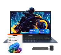 ASUS Vivobook 14 Ordinateur portable FHD 14", Intel Core i3 1315U, 16 Go de RAM, 2 To de stockage (SSD 1 To + station d'accueil 1 To), carte graphique Intel UHD, appareil photo 720p, Windows 11 Pro