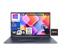 ASUS VivoBook 15 Ordinateur portable FHD à écran tactile 15,6", Intel 10-Core i7-1255U, 16 Go de RAM DDR4, SSD PCIe de 1 To, WiFi 6, Bluetooth 5.1, clavier rétroéclairé, bleu silencieux, Windows 11