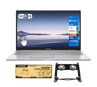 ASUS Vivobook 15 Ordinateur portable professionnel, écran tactile FHD de 15,6", Intel Core i7-1355U, 24 Go de RAM, SSD de 1 To, KB rétroéclairé, HDMI, Win11 Home, ensemble avec radiateur pliable PCO