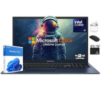 ASUS Vivobook 17 2025 - Ordinateur portable phare de 17,3 po FHD IPS, bureau à vie 2024, Intel i3 6 cœurs, 40 Go de RAM + 1,5 To de stockage (SSD 1 To + 500 Go d'ext), Wi-Fi 6E, HubxcelAccessory, Win