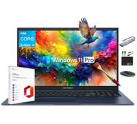 ASUS Vivobook 2025 Ordinateur portable professionnel FHD IPS 17,3", 24 Go de RAM, 1 To de stockage (512 Go SSD + 500 Go d'ext), processeur Intel i3 6 cœurs, Copilot AI à vie Office 2024, Wi-Fi 6E