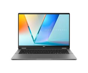 ASUS Vivobook Flip TP3407SA-QL011W 14 OLED WUXGA 1920X1200 16:10 Bend+400nits[HDR] Glare - CORE ULTRA 5 226V - LPDDR5X 16GB [on bd.] - 512GB PCIE G4 SSD - Intel? Arc? Graphics - GRAY - WIN11 HOME - 2