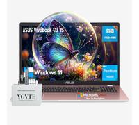 ASUS Vivobook Go 15 Ordinateur portable 15,6" IPS FHD Thin PC, Intel Pentium Sliver N6000, 4 Go de RAM DDR4, 384 Go de stockage, 1 an Office 365, Windows 11 Home, Wi-Fi 5, USB-C, Webcam, HDMI, rose