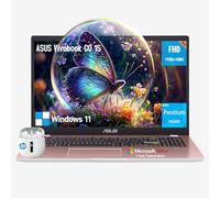 Asus Vivobook Go 15 - Ordinateur portable FHD 15,6 pouces - Ordinateur portable Intel fin et léger - 4 Go de RAM 128 Go eMMC + 512 Go USB - Windows 11, 1Y Office 365 - Webcam à 10 touches