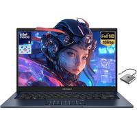 ASUS Vivobook Ordinateur portable FHD 14" pour école professionnelle à domicile, Intel 10-Core i5-1334U (Beat i7-1250U), 24 Go de RAM 1 To SSD, pavé numérique, webcam privée BT 5.1 Windows 11 Pro avec