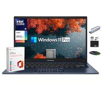 ASUS Vivobook Ordinateur portable professionnel 2025-2026, Microsoft Office à vie, copilote, écran FHD de 14", processeur Intel i5 10 cœurs, RAM 24 Go, stockage 1 To (SSD 512 Go + 500 Go de sortie