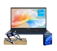 ASUS Vivobook Ordinateur portable professionnel, écran FHD 17,3", Intel Core i3-1215U, 36 Go de RAM, SSD 1 To, pavé tactile, HDMI, webcam, Wi-Fi, Windows 11 Pro, bleu, ensemble avec radiateur pliable