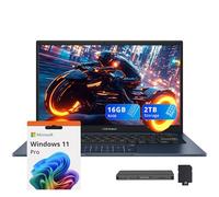 ASUS Vivobook Ordinateur portable professionnel FHD 14", Intel Core 5 120U, 16 Go de RAM DDR4, 2 To de stockage (SSD de 1 To + station d'accueil de 1 To), carte graphique Intel, pavé numérique, webcam