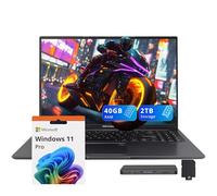 ASUS Vivobook Ordinateur portable WUXGA de 16", Intel Core i7-1355U, 40 Go de RAM, 2 To de stockage (SSD 1 To + station d'accueil 1 To), carte graphique Iris Xe, clavier rétroéclairé, pavé num