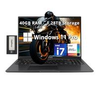 ASUS Vivobook Ordinateur portable WUXGA de 16", Intel i7-1355U, 40 Go de RAM, 1,28 To de stockage (SSD 1 To + station d'accueil 288 Go), carte graphique Intel Iris Xe, caméra HD 720p, WiFi 5, pavé