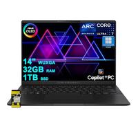 ASUS Vivobook S 14 Ordinateur portable pour Designer Creator Business Professional 14" WUXGA OLED (100 % DCI-P3, 400 nits) Intel 8-core Ultra 7 258 V (>Ultra 9 185H) 32 Go DDR5 1 To SSD Win11Pro ICP