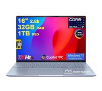 ASUS Vivobook S16 AI PC portable 16" 2,8 K OLED 120 Hz (600 nits, 100 % DCI-P3) Intel 16 cœurs Ultra 9 285H 32 Go de RAM 1 To SSD rétroéclairé pour Creator Designer Business Professional Win11Pro ICP