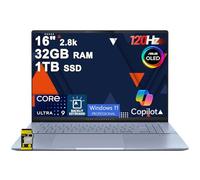 ASUS Vivobook S16 AI PC portable 16" 2,8 K OLED 120 Hz (600 nits HDR, 100 % DCI-P3) Intel 16-core Ultra 9 285H 32 Go DDR5 1 To SSD rétroéclairé pour Creator Business Professional Work Win11Pro ICP Hub