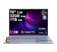 ASUS Vivobook S16 AI PC portable 16" 2.8k OLED 120Hz (600nits, 100% DCI-P3) Intel 16-core Ultra 9 285H 32 Go DDR5 1 To SSD rétroéclairé pour Designer Creator Business Professional Win11Pro ICP Hub
