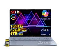 ASUS Vivobook S16 AI PC portable 16" 2,8 K OLED 120 Hz (600 nits, 100 % DCI-P3) Intel 16 cœurs Ultra 9 285H 32 Go de RAM 1 To SSD rétroéclairé pour Creator Designer Business Professional Win11 ICP Hub