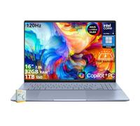 ASUS Vivobook S16 Copilot+ AI PC portable | 16" 2.8k OLED 120Hz | Intel Core Ultra 9 285H | 32 Go de RAM 1 To SSD | Rétroéclairé RVB pour Creator Designer Business Professional Win11 Pro avec