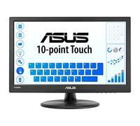 ASUS VT168HR - Ecran PC tactile 15,6" WXGA - Tactile 10 points - Dalle TN - 16:9 - 1366x768 - 220cd/m² - HDMI et VGA - Filtres de lumière bleue - Flicker Free - VESA 75x75mm, Noir