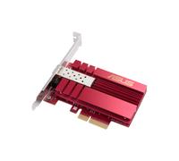 ASUS XG-C100F Carte Réseau Fibre 10GbE, Interface PCI Express, Port SFP+, Standards IEEE 802.3ae/1Q/1p, 10GBase-T, Pour PC, Rouge